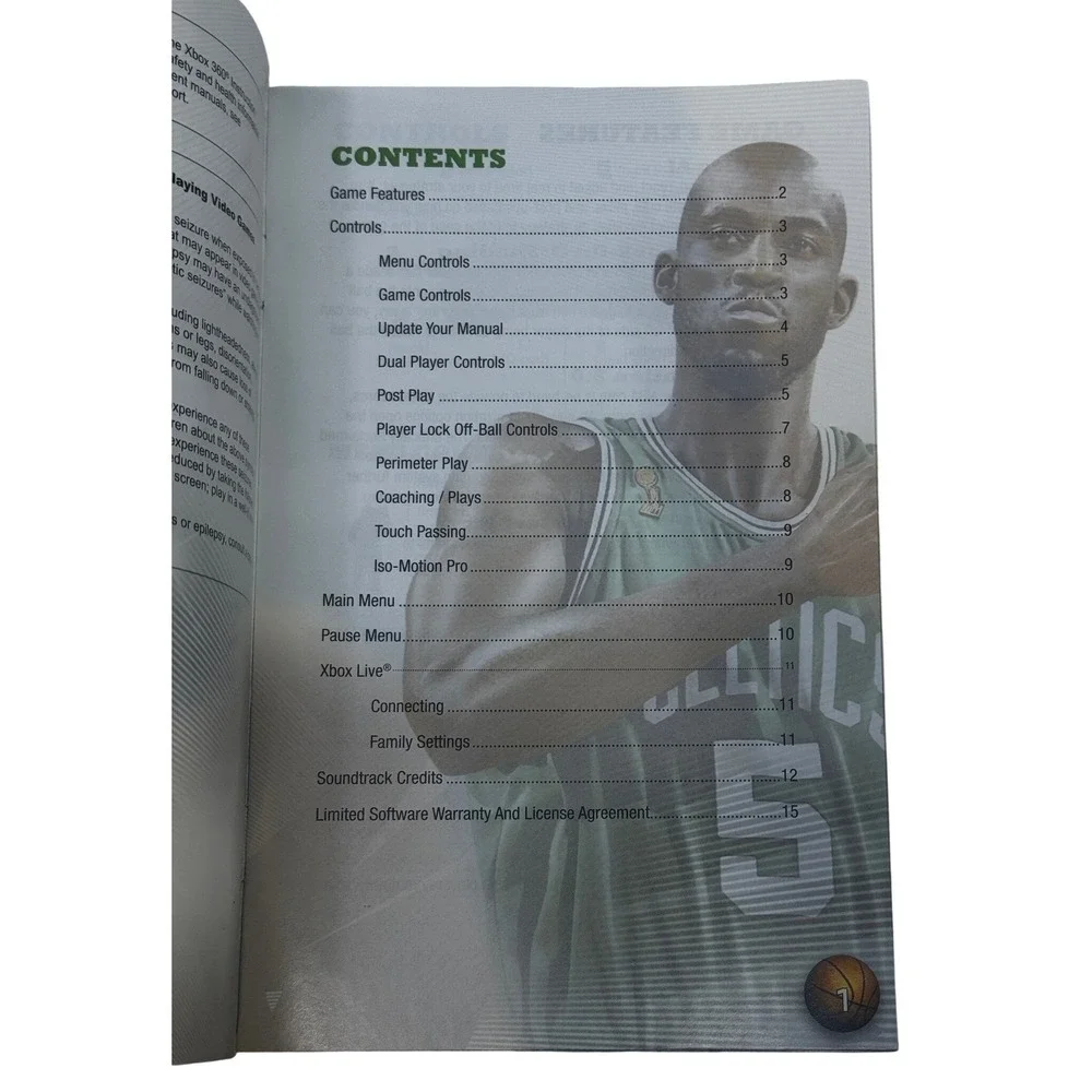 NBA 2K9 Xbox 360 Video Game Instruction Manual Kevin Garnett‎ 2K Sports